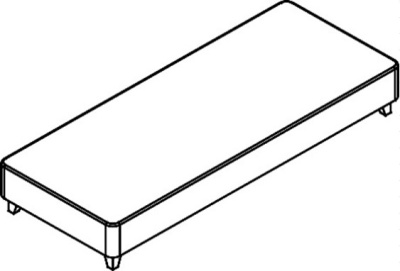 Кровать Бокс спринг с темными опорами BSD 820 MUAR