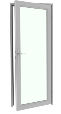 Дверной блок с одним стеклом