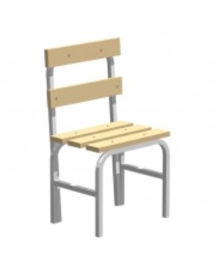 Скамья гардеробная со спинкой (липа) 800х375х850