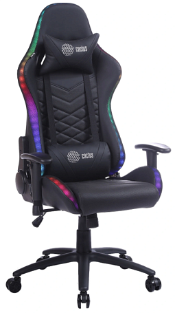 Кресло игровое Cactus CS-CHR-0099BL с RGB подсветкой